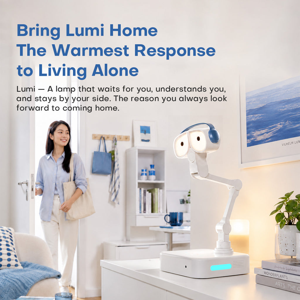 Hongxing Technology Lumi Smart Companion Robot Desk Lamp, Eye-Protecting Study Lamp, Homework Eye-Protecting Lamp, AI Robot Bedside Lamp