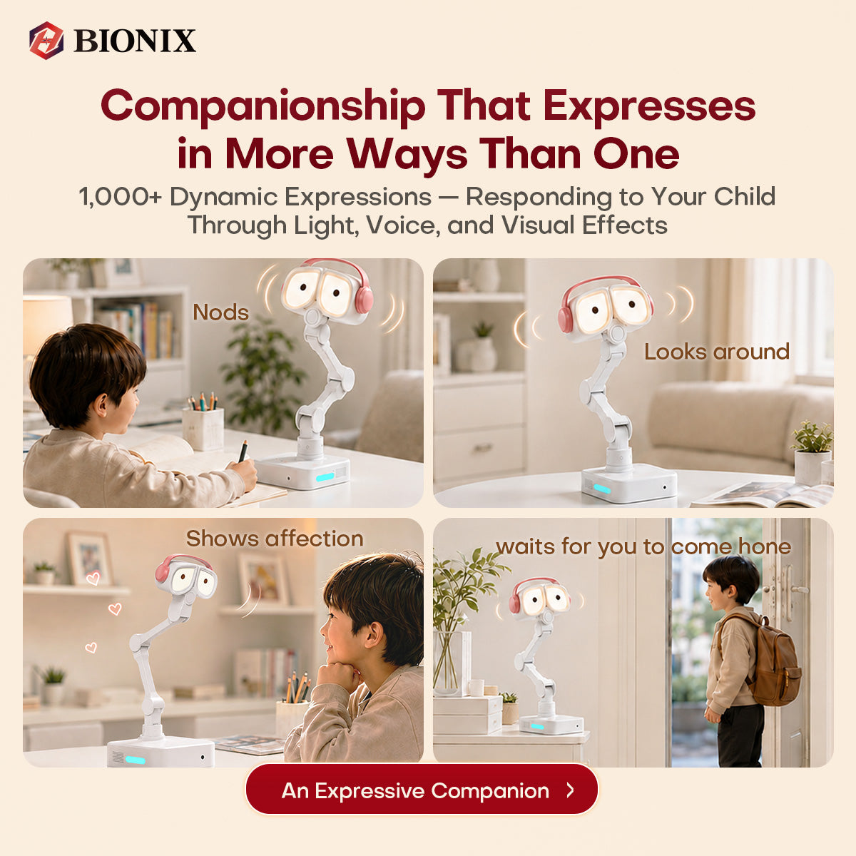 Hongxing Technology Lumi Smart Companion Robot Desk Lamp, Eye Protection Study Lamp, Homework Eye Protection Lamp, AI Robot Bedside Lamp