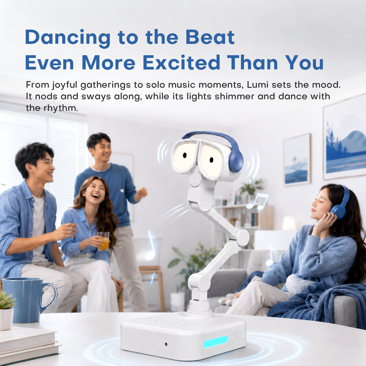 Hongxing Technology Lumi Smart Companion Robot Desk Lamp, Eye-Protecting Study Lamp, Homework Eye-Protecting Lamp, AI Robot Bedside Lamp